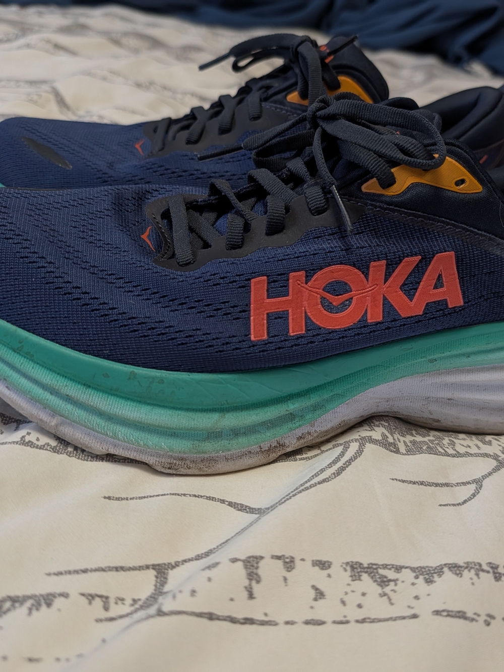 Hoka Women’s Purple/Blue with Teal & Coral Athletic Running Shoes